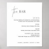 Menu Minimalistische bruiloft 8x10 Poster (Voorkant)