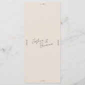 Menu Minimalistische gebeurtenis (Achterkant)