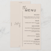 Menu Minimalistische gebeurtenis (Voorkant / Achterkant)
