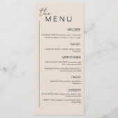 Menu Minimalistische gebeurtenis (Voorkant)