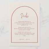 Menu Minimum Script-Cream & Terracotta-Drinken (Voorkant)