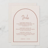 Menu Minimum Script-Cream & Terracotta-Drinken (Voorkant / Achterkant)