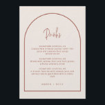 Menu Minimum Script-Cream & Terracotta-Drinken<br><div class="desc">Kan volledig worden aangepast aan uw behoeften >> achtergrondkleur, lettertypekleur/-stijl en boogkleur kunnen allemaal worden aangepast aan uw voorkeur. © Gorjo Design. Gemaakt voor je via het Zazzle platform. // Op zoek naar overeenkomende objecten? Andere kantoorbenodigdheden uit de set die beschikbaar is in de afdeling "collecties" van mijn winkel. //...</div>