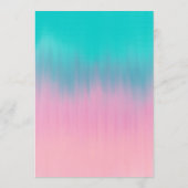 Menu Modern aqua roze ombre pushstrokes (Achterkant)