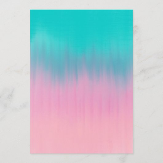 Menu Modern aqua roze ombre pushstrokes (Achterkant)