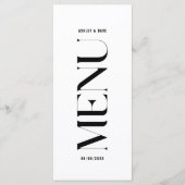 Menu Modern Black and White Wedding (Voorkant)