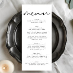 Menu Modern Black and White Wedding<br><div class="desc">Dit ontwerp maakt deel uit van een collectie; Neem contact met mij op als u hulp nodig hebt bij het vinden van passende design of producten; Ook verkrijgbaar in alternatieve kleuren</div>