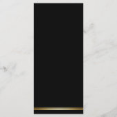 Menu Modern Black Gold Wedding (Achterkant)