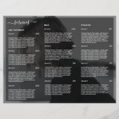 Menu Modern Black Hair Salon Price List Service (Achterkant)