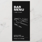 Menu Modern Black Restaurant Bar | Prijslijst (Voorkant)