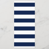 Menu Modern Chic Navy Blue & White Wedding (Achterkant)