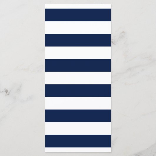 Menu Modern Chic Navy Blue & White Wedding (Achterkant)
