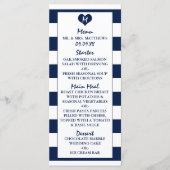 Menu Modern Chic Navy Blue & White Wedding (Voorkant)