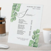 Menu Modern Foliage Greenery Hair Stylist Service Reclamebord Met Voetstuk (Insitu)