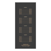 Menu Modern Gold Zen Glow Salon-prijslijst (Achterkant)