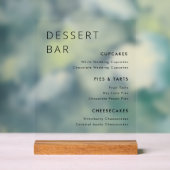 Menu Modern Minimalist Weddenschap Acryl Bord (Neutraal)