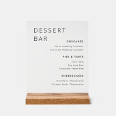 Menu Modern Minimalist Weddenschap Acryl Bord (Voorkant)