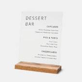 Menu Modern Minimalist Weddenschap Acryl Bord (Hoek)