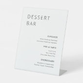 Menu Modern Minimalist Weddenschap Reclamebord Met Voetstuk (Voorkant)