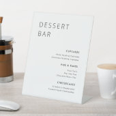 Menu Modern Minimalist Weddenschap Reclamebord Met Voetstuk (Insitu)