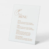 Menu Modern Minimalist Wedding Bar Reclamebord Met Voetstuk (Voorkant)