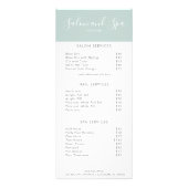 Menu Modern Salon Price (Voorkant)