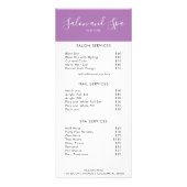 Menu Modern Salon Price (Voorkant)
