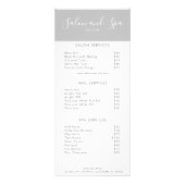 Menu Modern Salon Price (Voorkant)