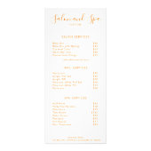 Menu Modern Salon Price (Voorkant)