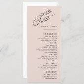 Menu Modern Script Line Block (Voorkant / Achterkant)