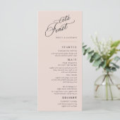 Menu Modern Script Line Block (Staand voorkant)