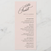 Menu Modern Script Line Block (Voorkant)