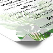 Menu Modern Tropical Wedding Music Festival Poster (Hoek)