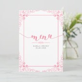 Menu Modern Typografie met Swirls Lijst (Staand voorkant)