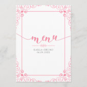 Menu Modern Typografie met Swirls Lijst (Voorkant)