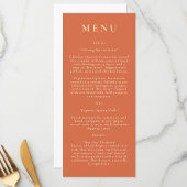 Menu Modern Wedding