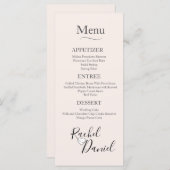 Menu Modern Wedding (Voorkant / Achterkant)