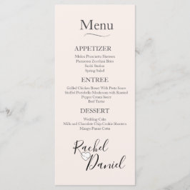 Menu Modern Wedding