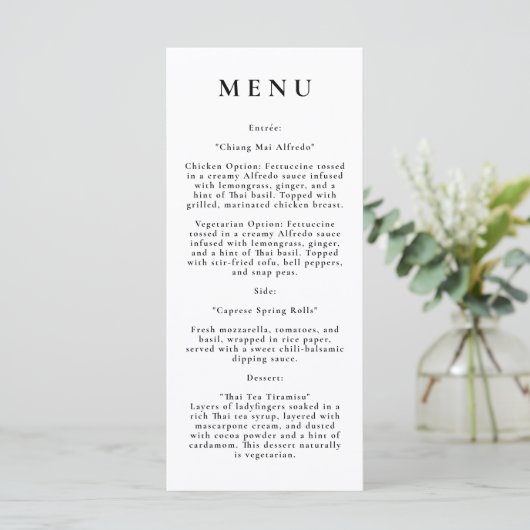 Menu Modern Wedding (Staand voorkant)
