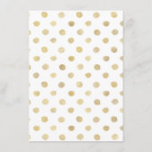 Menu Modern White & Gold Polka Dots Wedding (Achterkant)