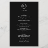 Menu Modern zwart monogram (Voorkant)