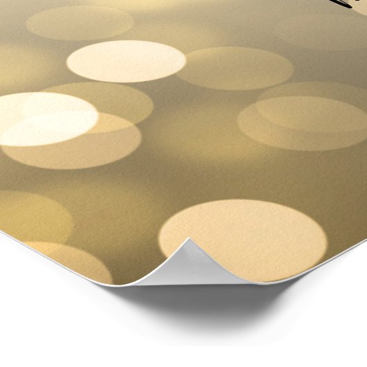 Menu Moderne goudlampjes zout Poster (Hoek)