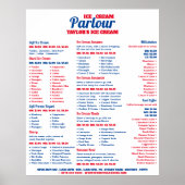 Menu Moderne Ice Cream Parlor Poster (Voorkant)