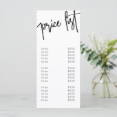 Menu Moderne prijs voor zwart-wit-service (Staand voorkant)