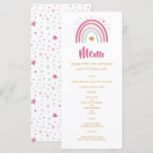 Menu Moderne regenboog op feestdag (Voorkant / Achterkant)