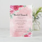 Menu Moderne Rozen Bridal Brunch (Staand voorkant)