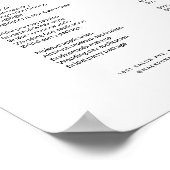 Menu Moderne service voor prijslijst met olievlek- Poster (Hoek)