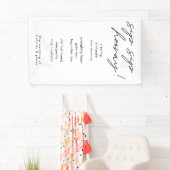 Menu Moderne Sip Sip Hooray Calligraphy Fabric Bar Spandoek (Insitu)