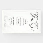 Menu Moderne Sip Sip Hooray Calligraphy Fabric Bar Spandoek (Horizontaal)