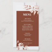 Menu Moderne terracotta geschetst blad (Voorkant)